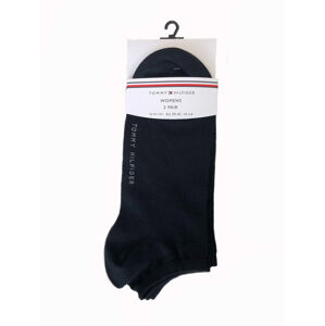 Tommy Hilfiger dámské černé ponožky 2 pack - 35 (200)